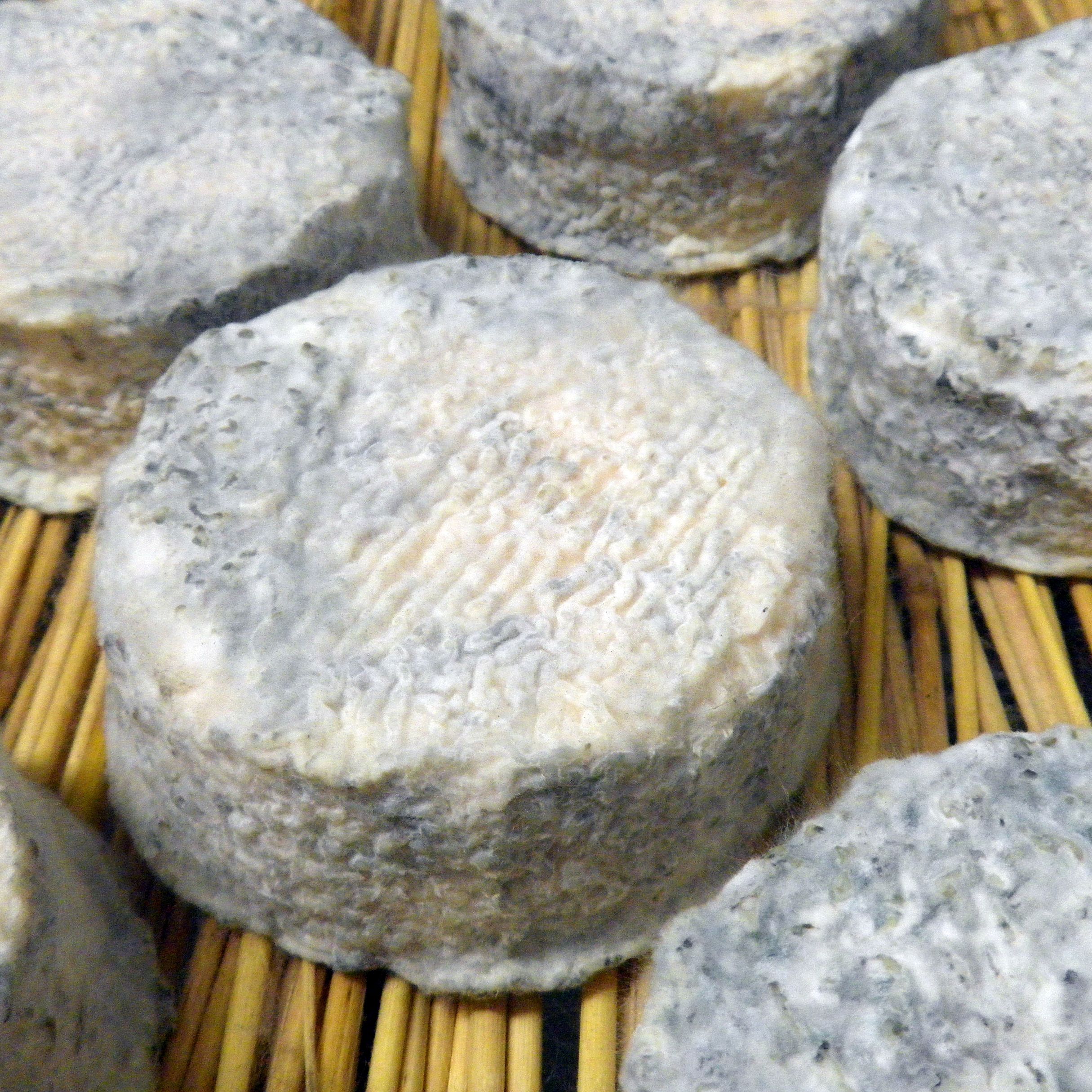 Fromages de chèvre Guerlédan sur leur paillon de seigle